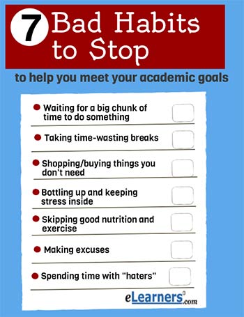 7 bad habits to stop now to help your academic goals