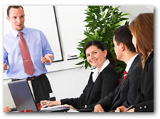Business professionals in a meeting