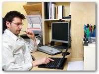 Man at desk