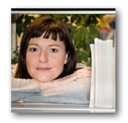 Woman reading for her online course.