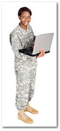 Military students at Keiser University online