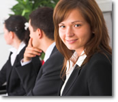 Woman smiling in office