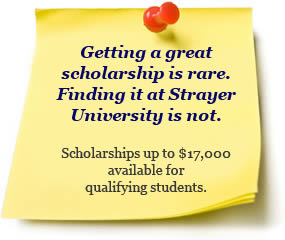 Getting a great scholarship is rare. Finding it at Strayer University is not.