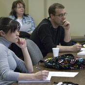 Online students taking notes at University of Mary