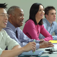 DeVry students in class.