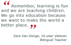Bilingual Early Childhood Education, Sara Van Donge