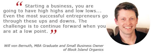Willem von Bernuth, owner of Block Island Organics, Entrepreneurship