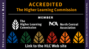 Accredited Higher Learning Commission logo