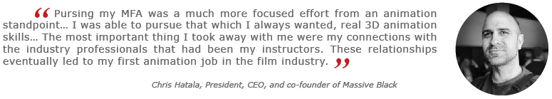 Chris Hatala Quote on MFA Degree